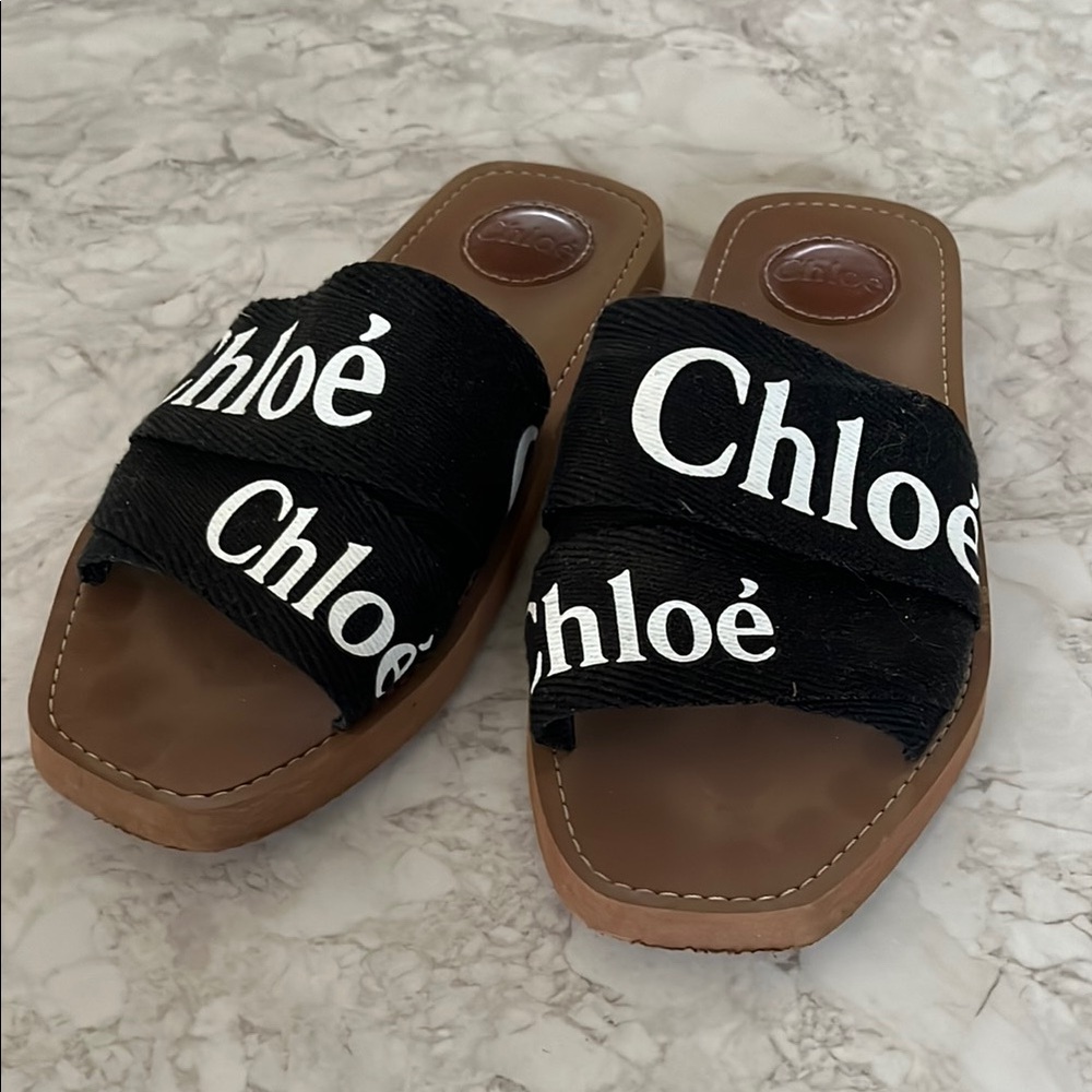Chloe Black and Brown Sandals